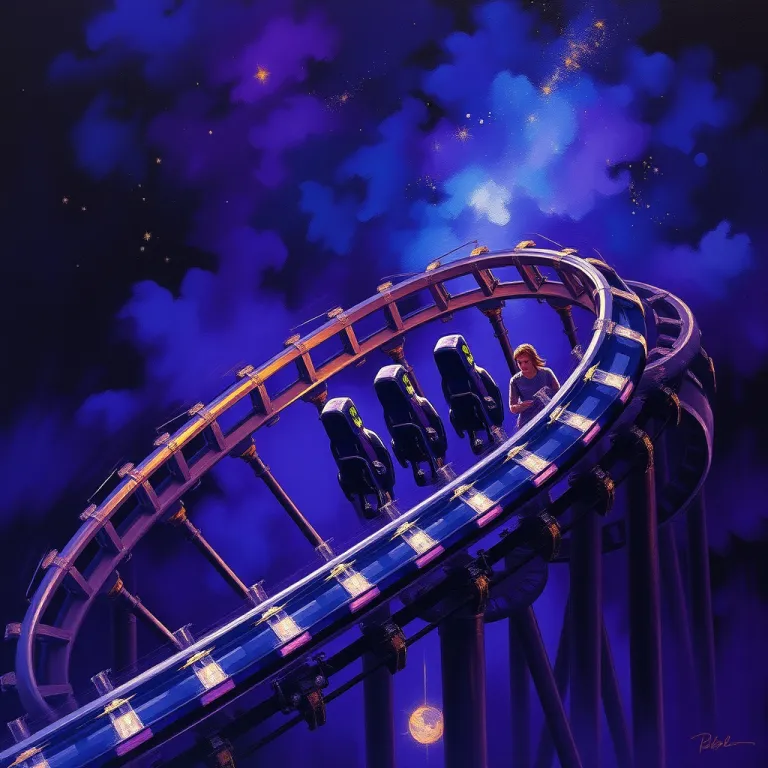 Dreaming About a Roller Coaster dream card